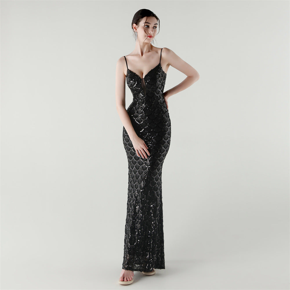 Siren Glint Sequin Gala Dress