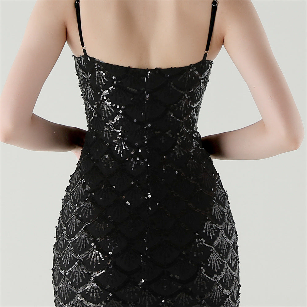 Siren Glint Sequin Gala Dress