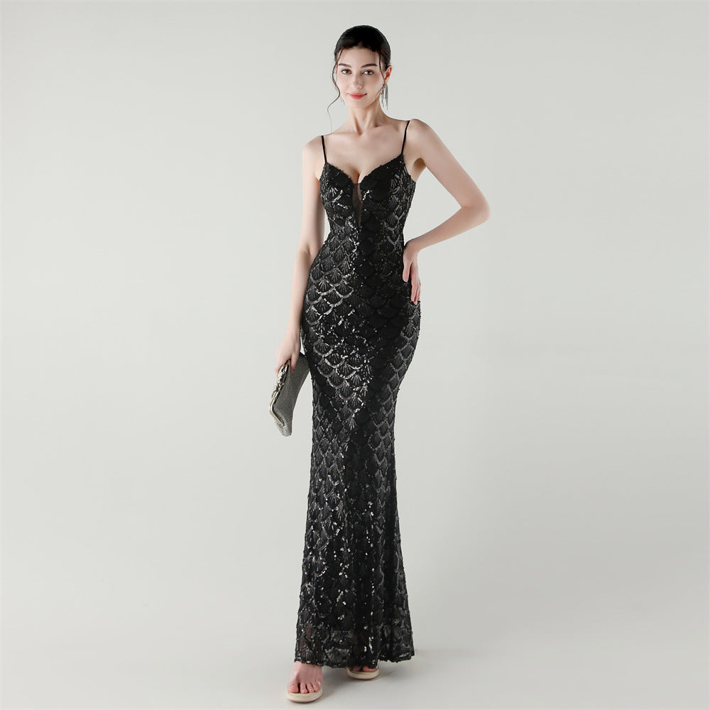 Siren Glint Sequin Gala Dress