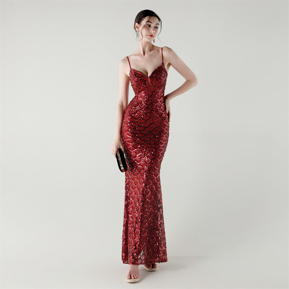 Siren Glint Sequin Gala Dress