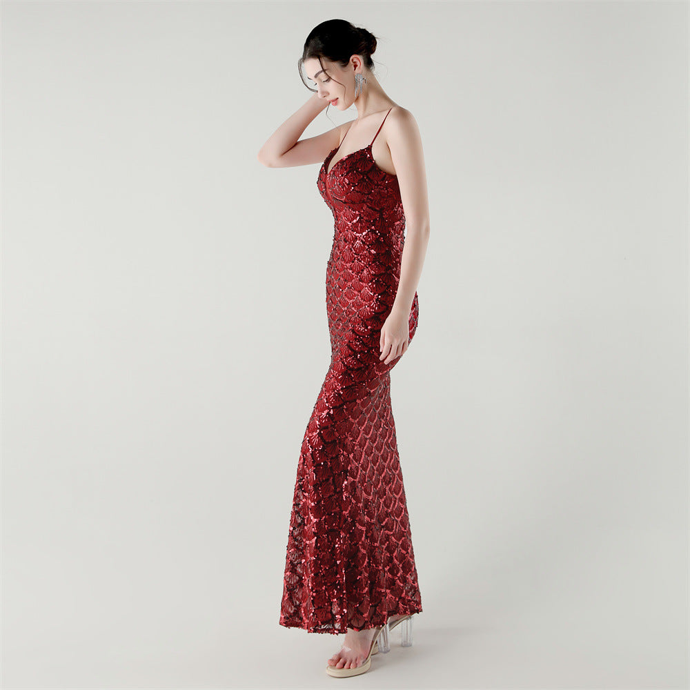 Siren Glint Sequin Gala Dress
