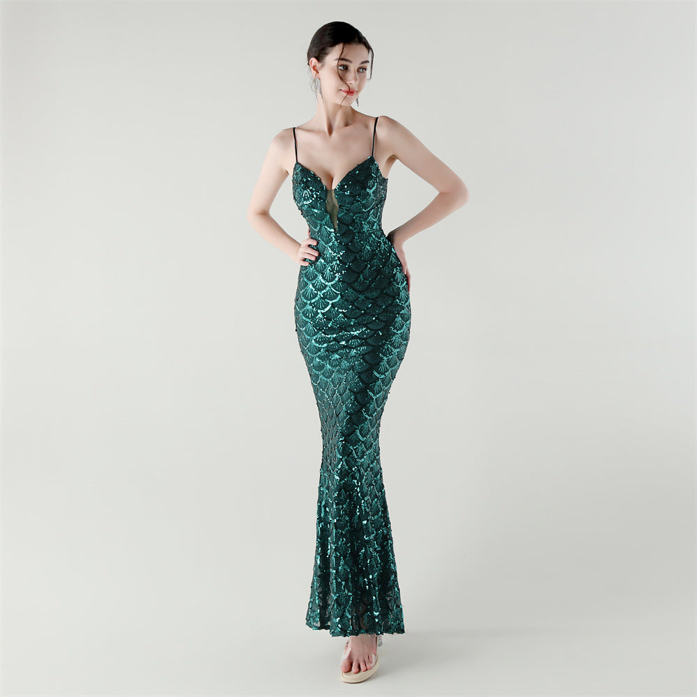 Siren Glint Sequin Gala Dress