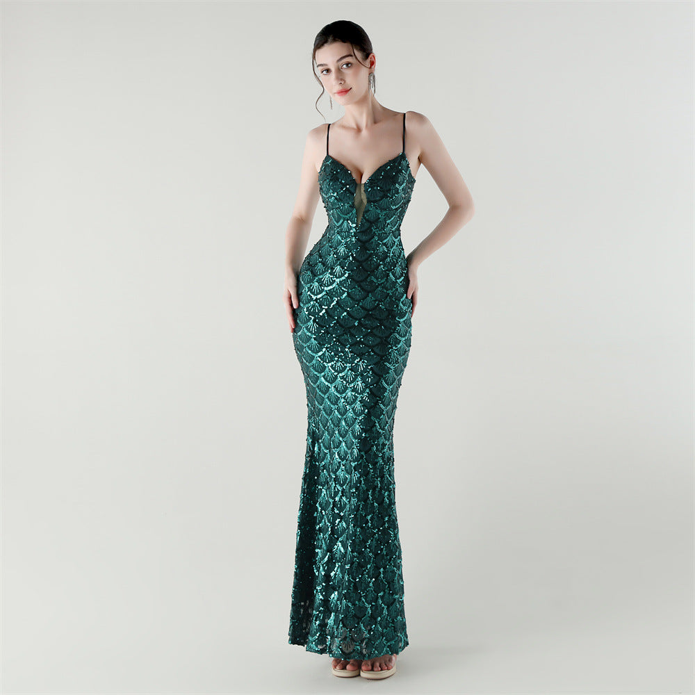 Siren Glint Sequin Gala Dress