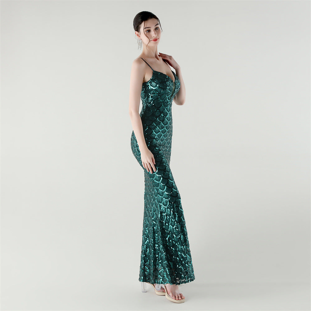 Siren Glint Sequin Gala Dress