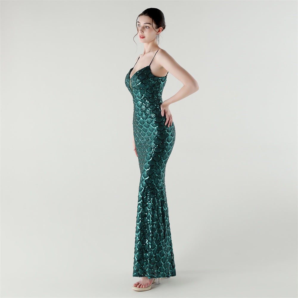 Siren Glint Sequin Gala Dress