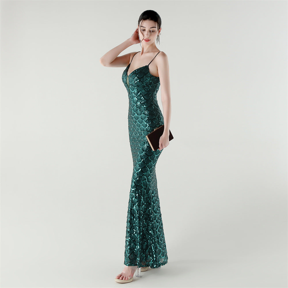 Siren Glint Sequin Gala Dress