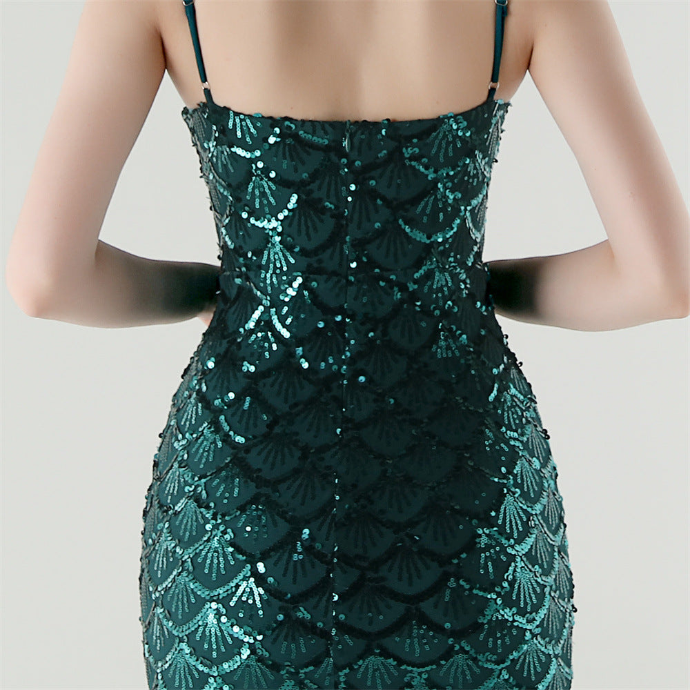 Siren Glint Sequin Gala Dress