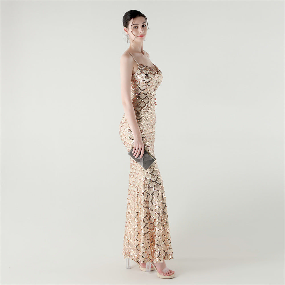 Siren Glint Sequin Gala Dress