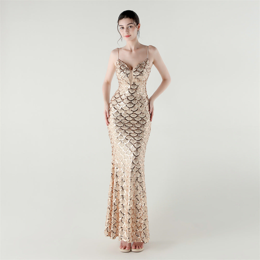Siren Glint Sequin Gala Dress