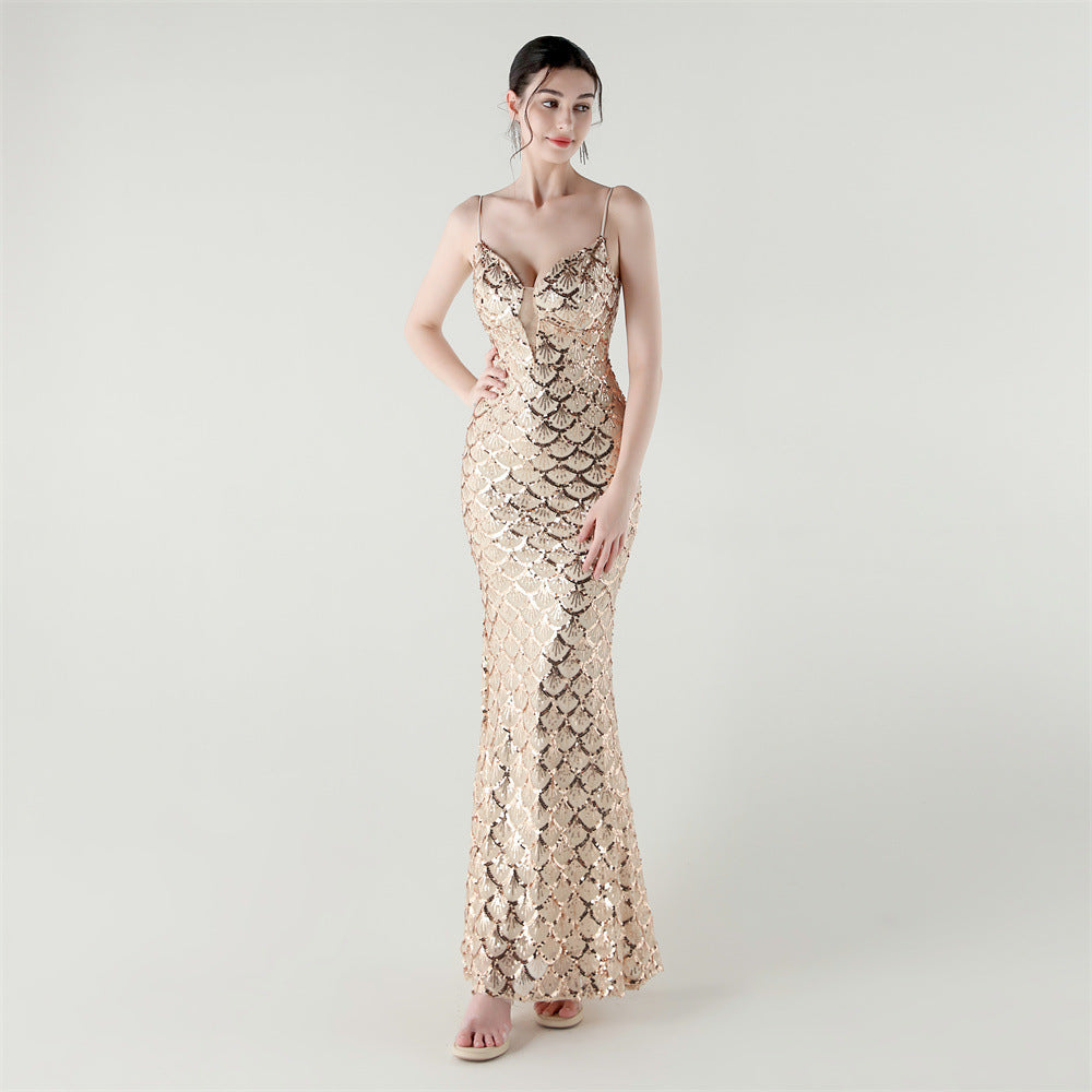Siren Glint Sequin Gala Dress