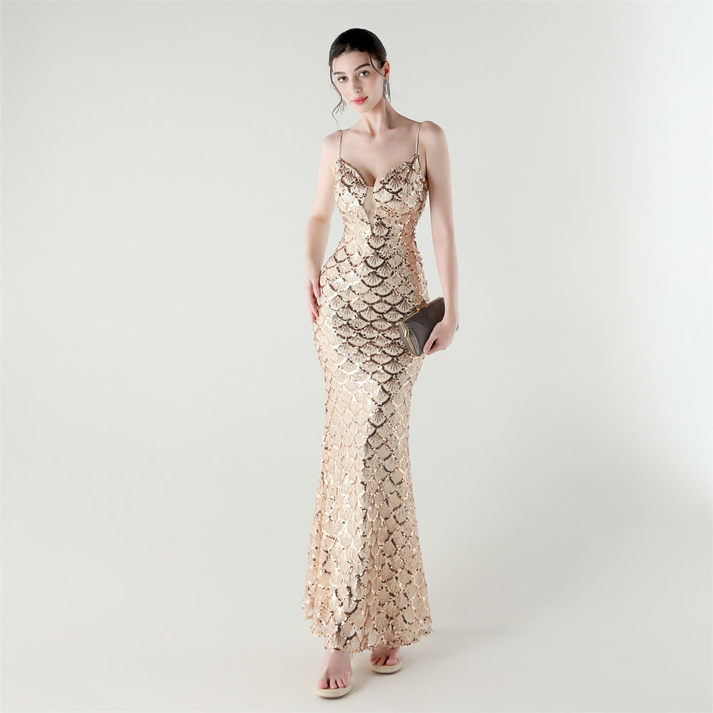 Siren Glint Sequin Gala Dress