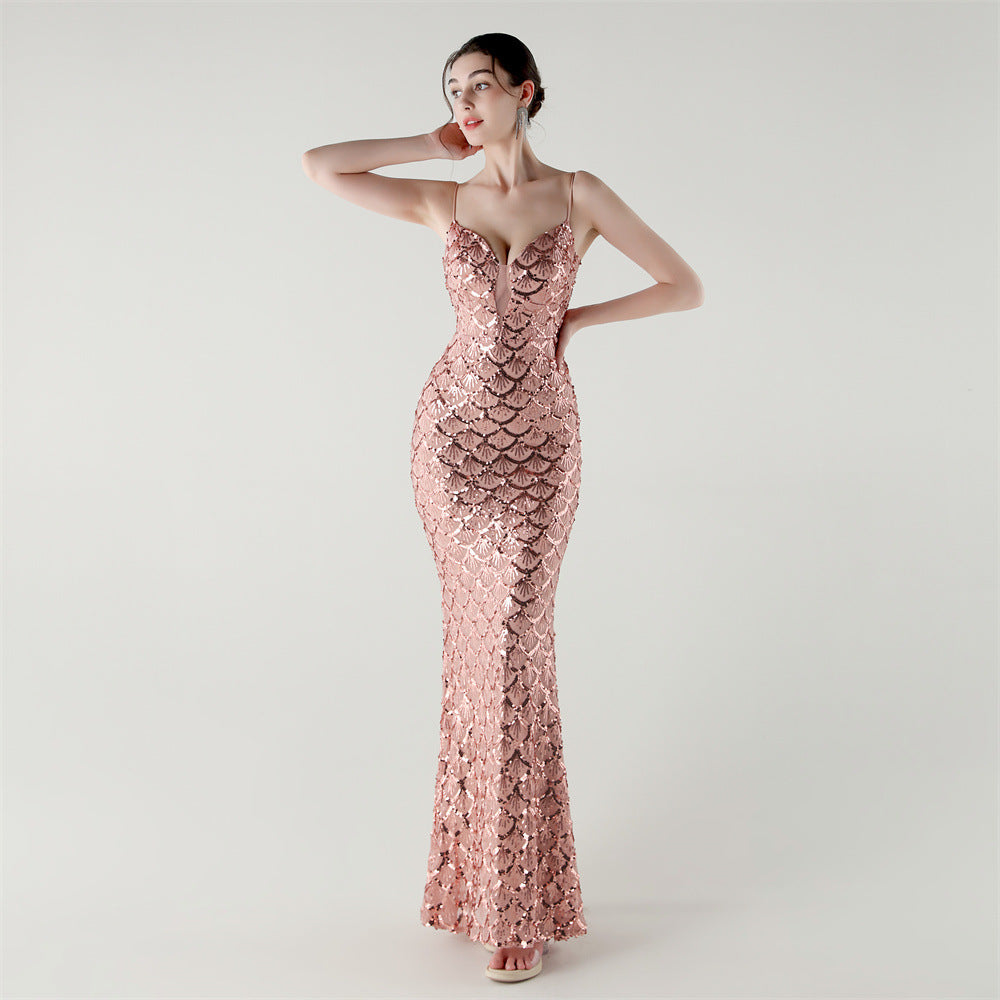 Siren Glint Sequin Gala Dress