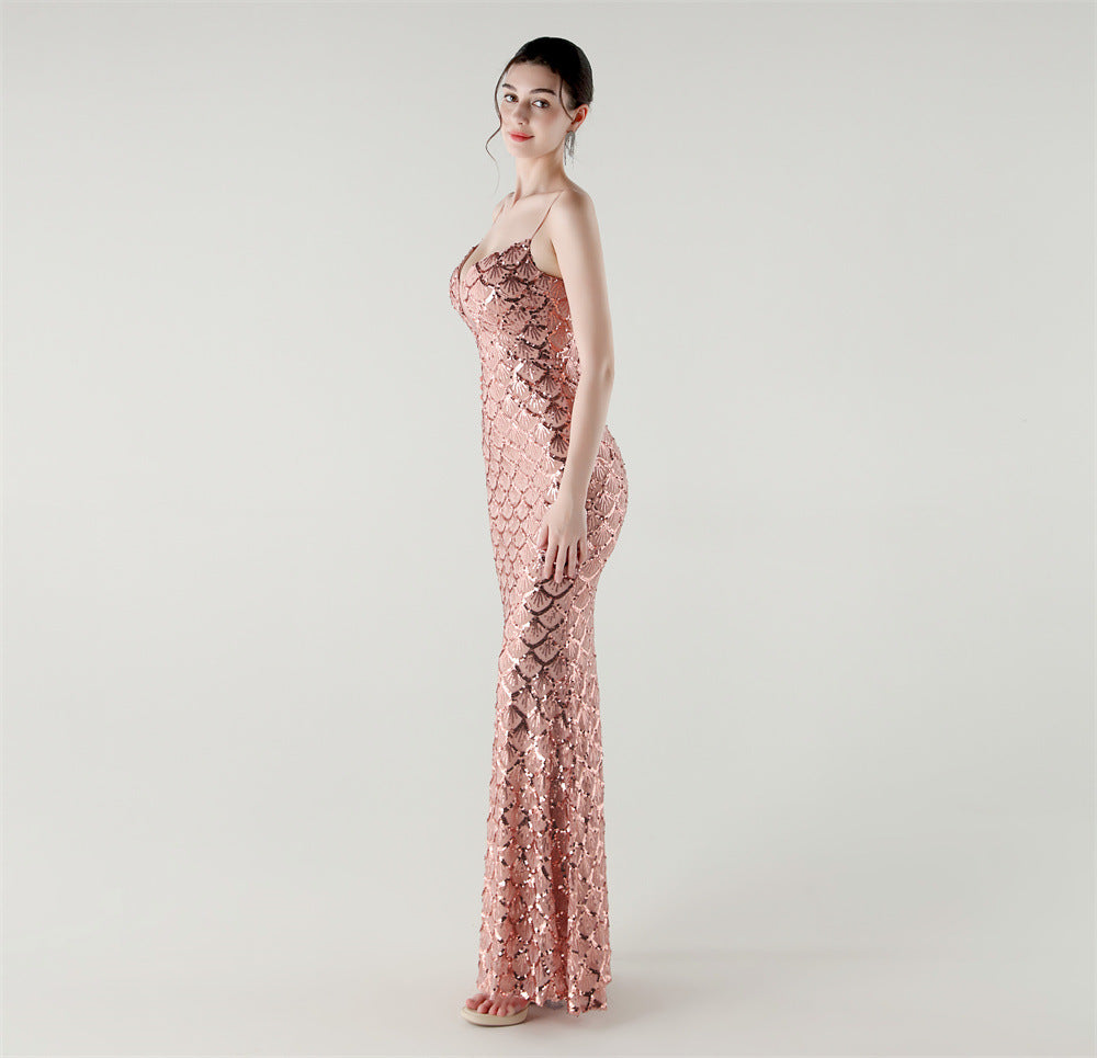 Siren Glint Sequin Gala Dress