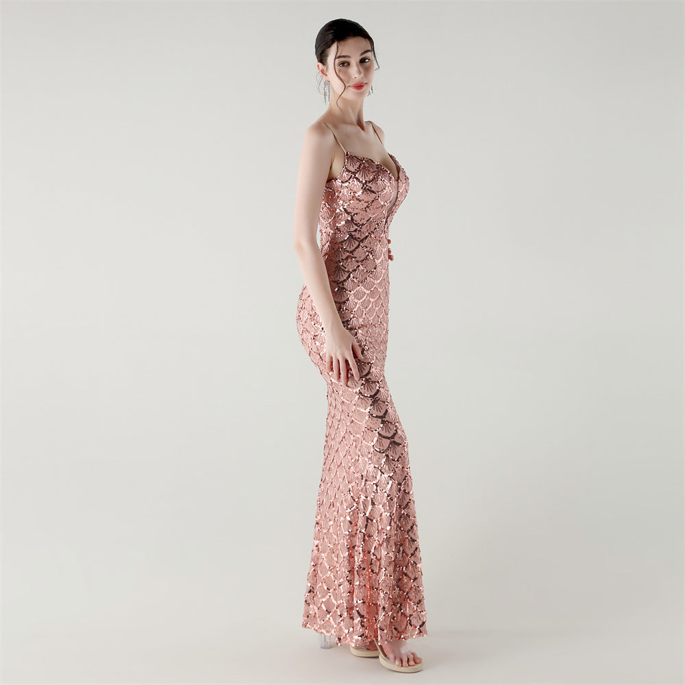 Siren Glint Sequin Gala Dress