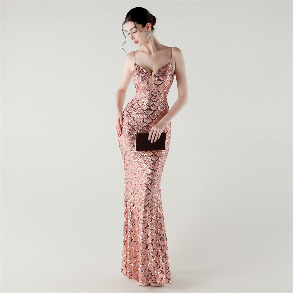 Siren Glint Sequin Gala Dress