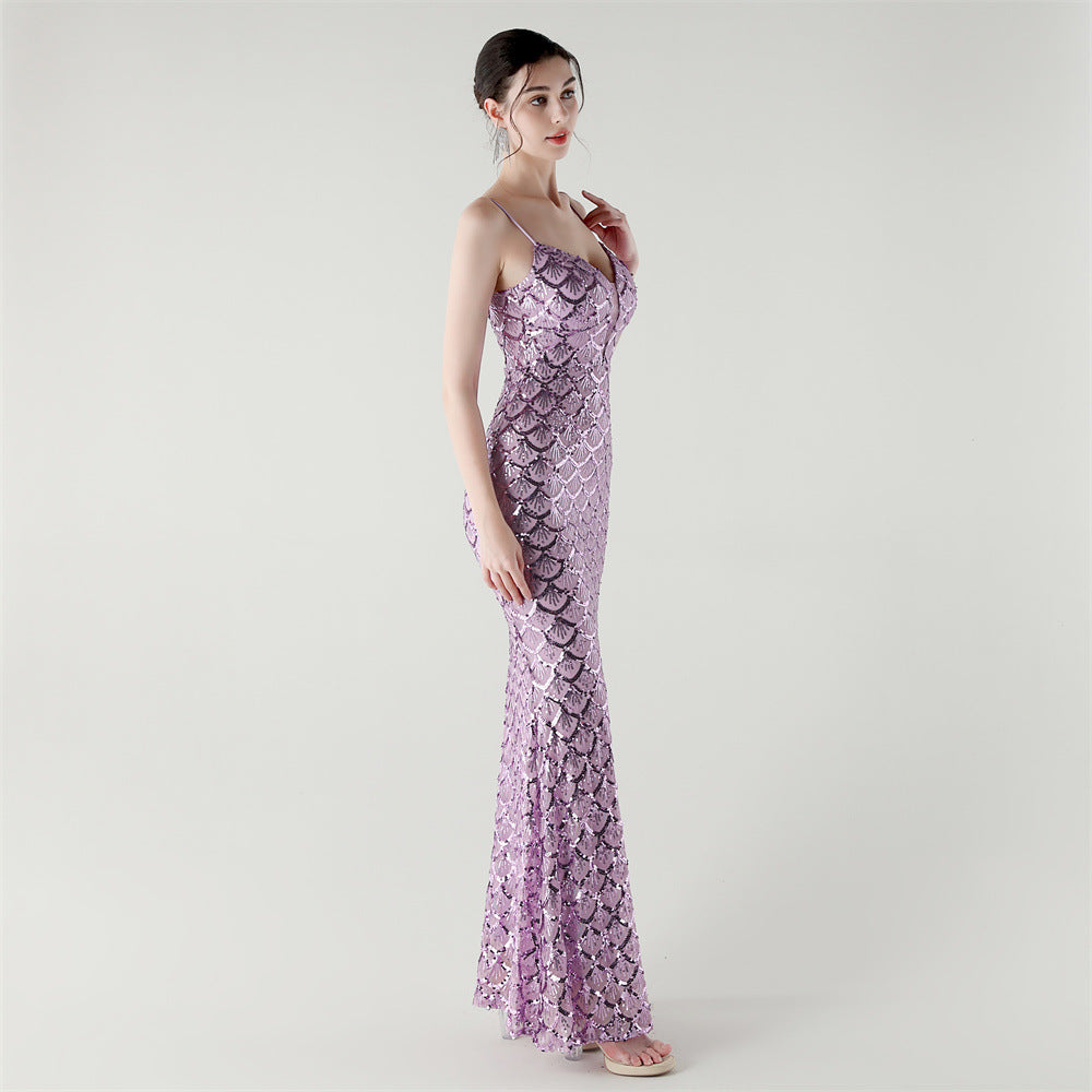 Siren Glint Sequin Gala Dress