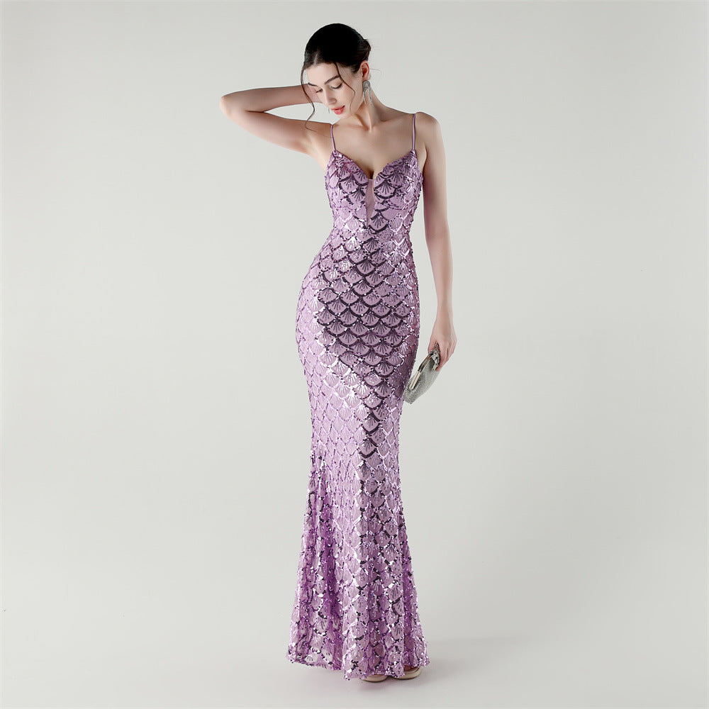 Siren Glint Sequin Gala Dress