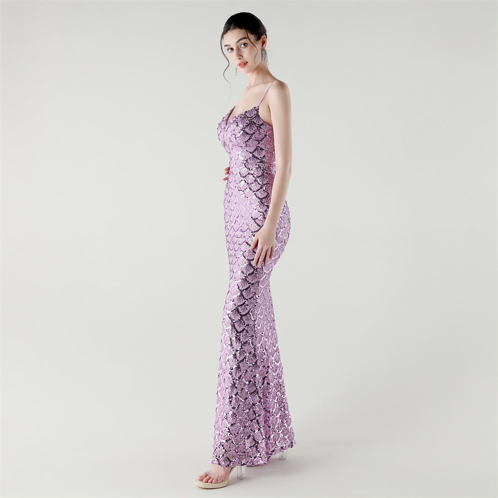 Siren Glint Sequin Gala Dress