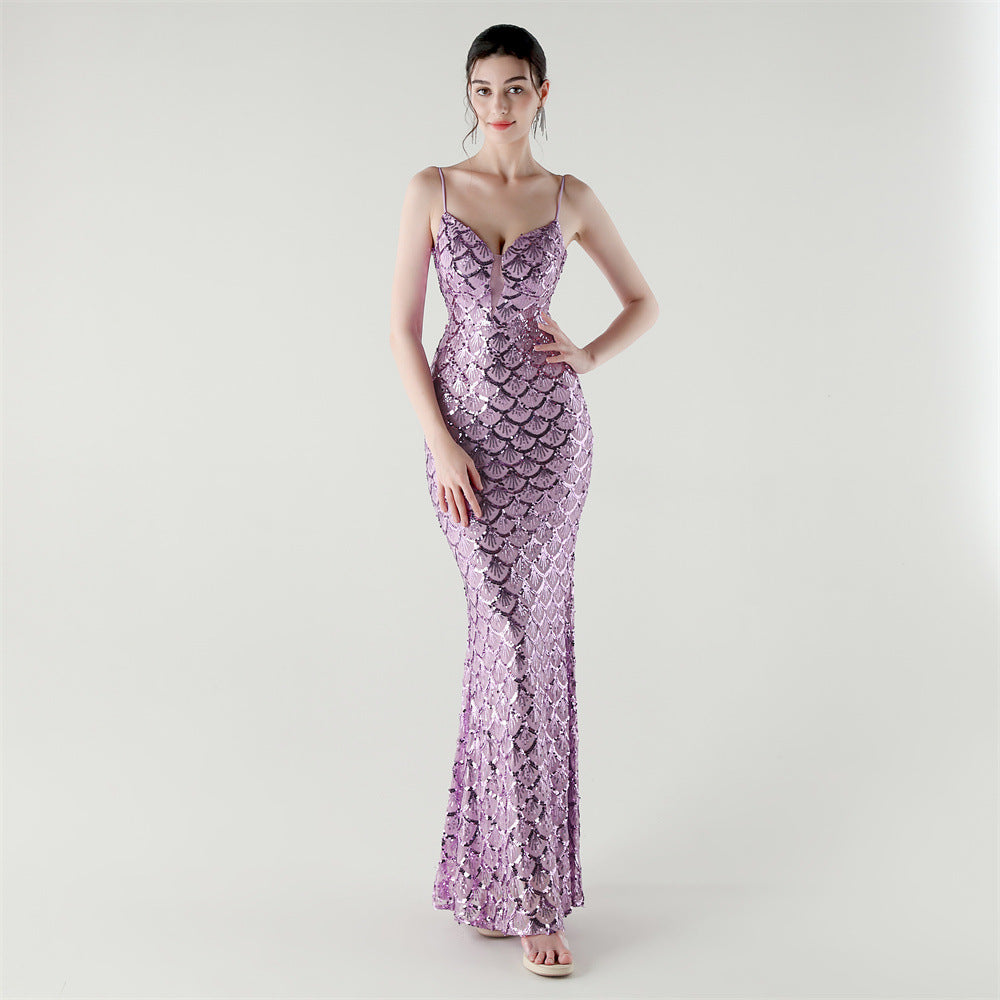 Siren Glint Sequin Gala Dress