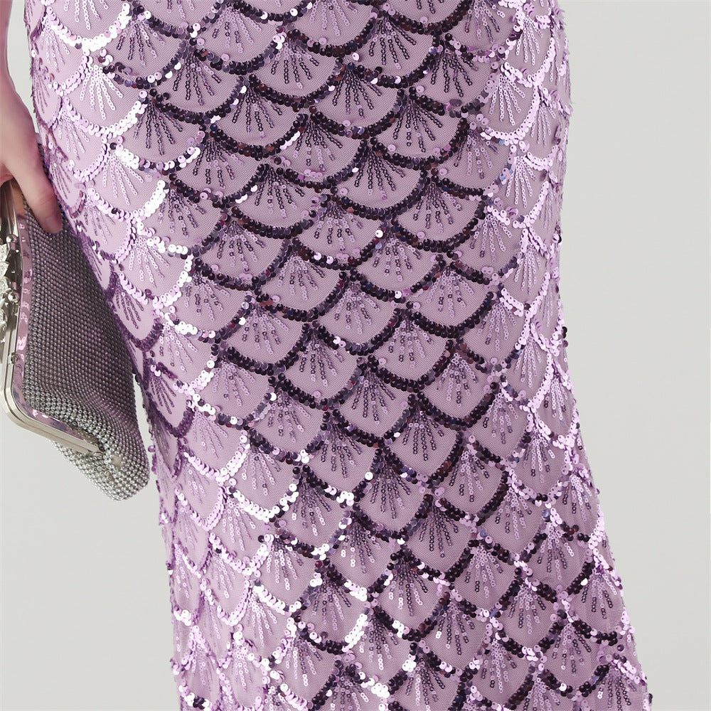 Siren Glint Sequin Gala Dress