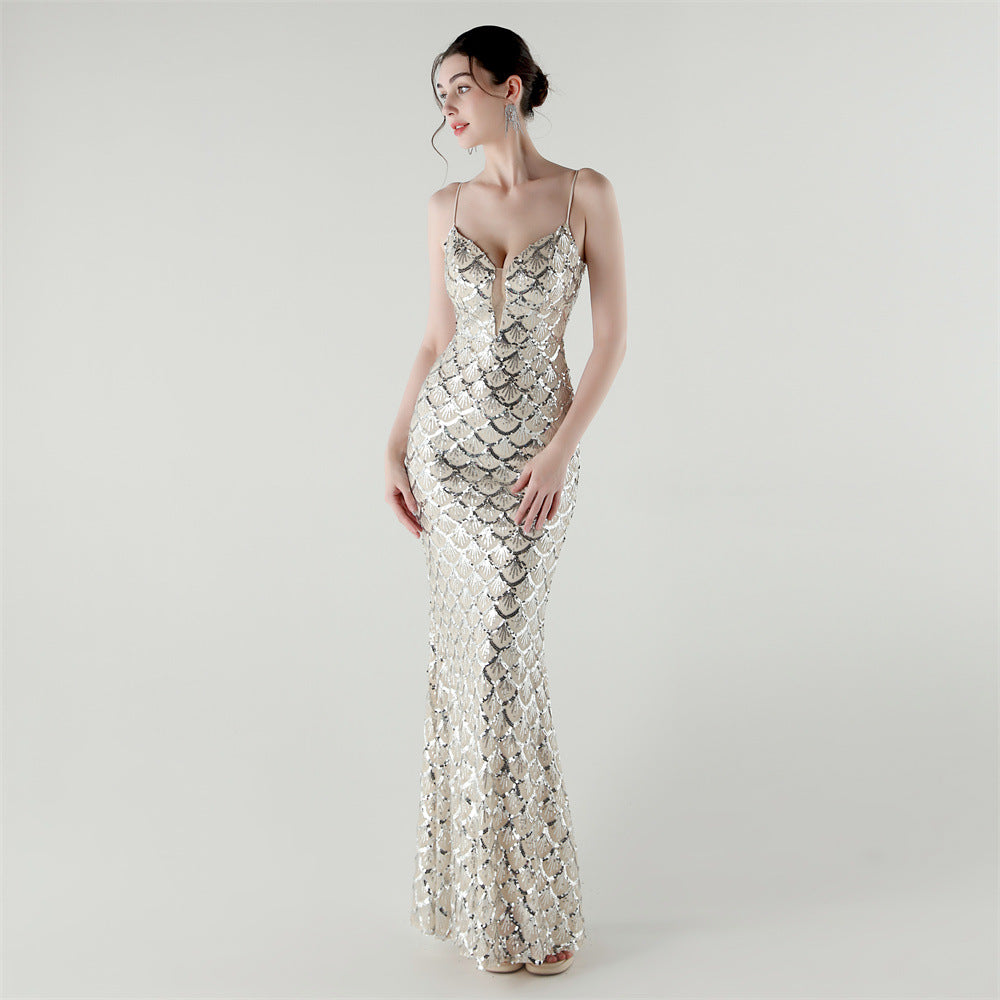 Siren Glint Sequin Gala Dress