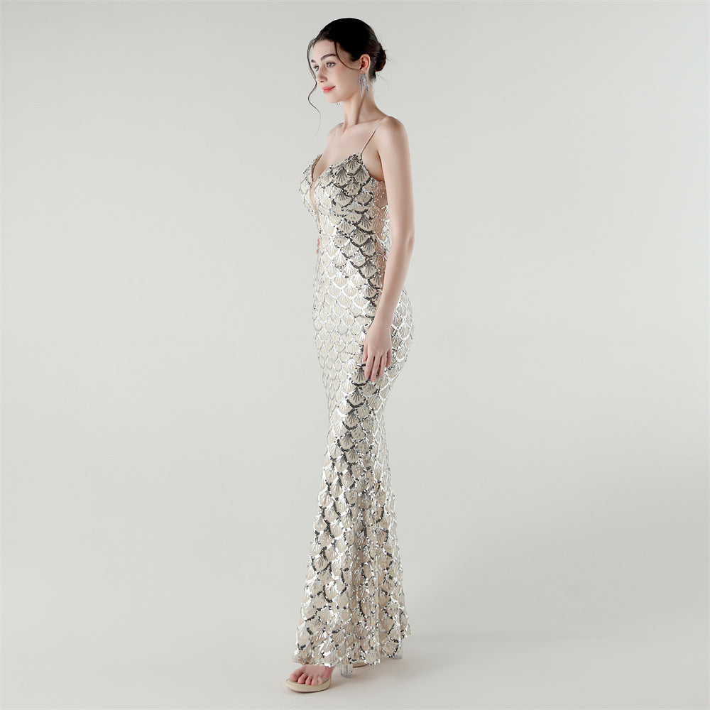 Siren Glint Sequin Gala Dress