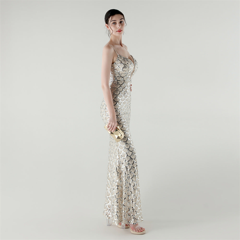 Siren Glint Sequin Gala Dress
