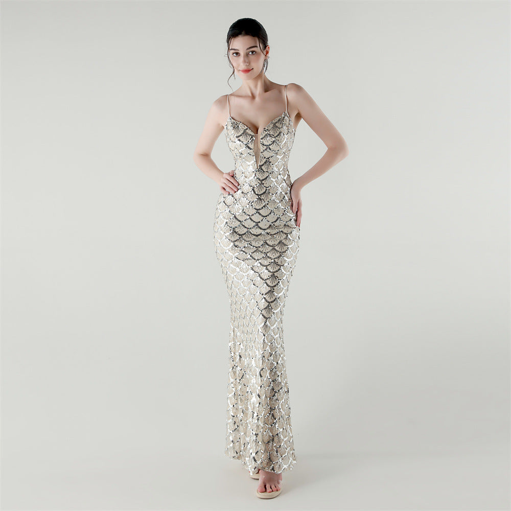 Siren Glint Sequin Gala Dress