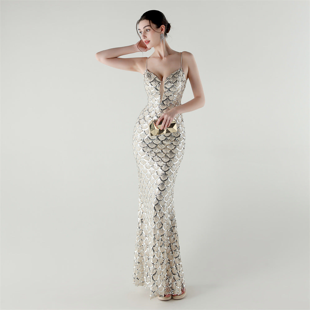 Siren Glint Sequin Gala Dress