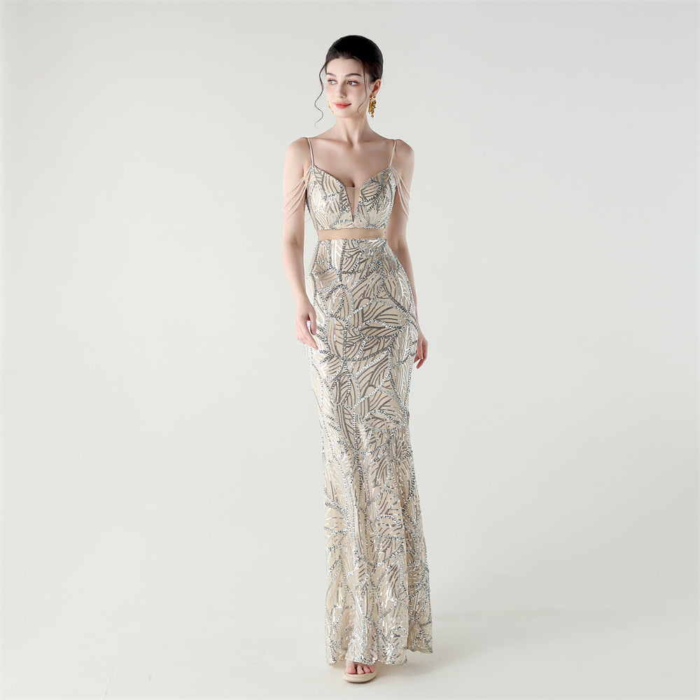 Siren Glint Sequin Gala Dress