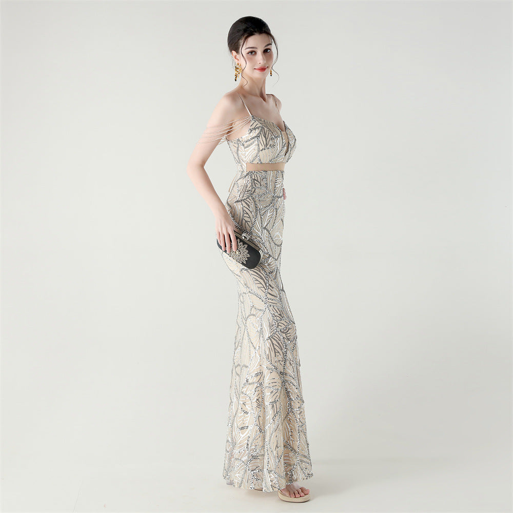 Siren Glint Sequin Gala Dress