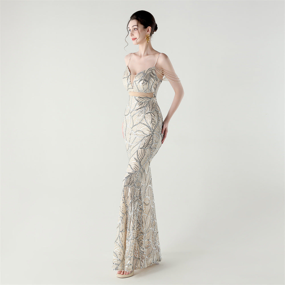 Siren Glint Sequin Gala Dress
