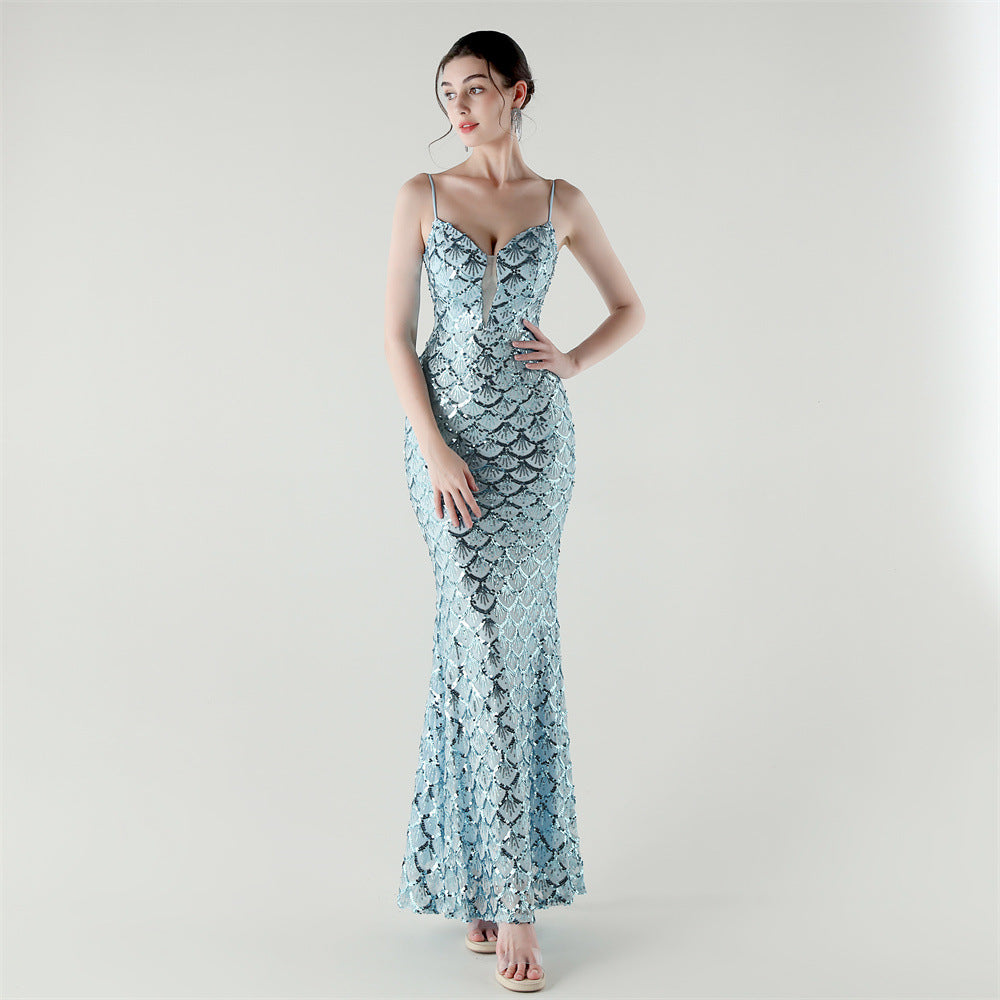 Siren Glint Sequin Gala Dress