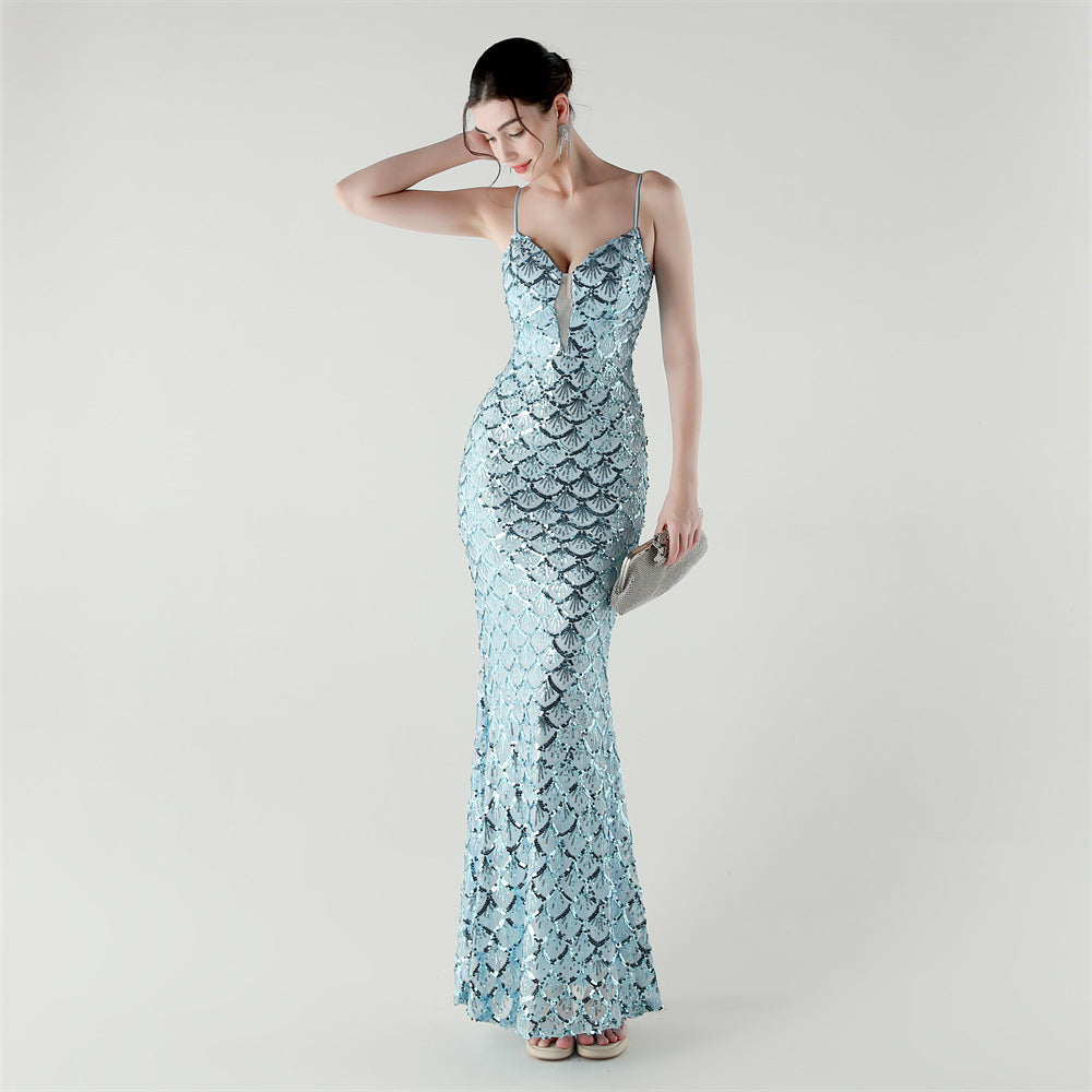 Siren Glint Sequin Gala Dress
