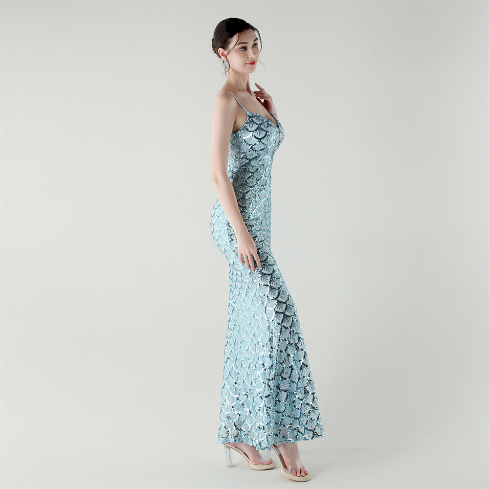 Siren Glint Sequin Gala Dress