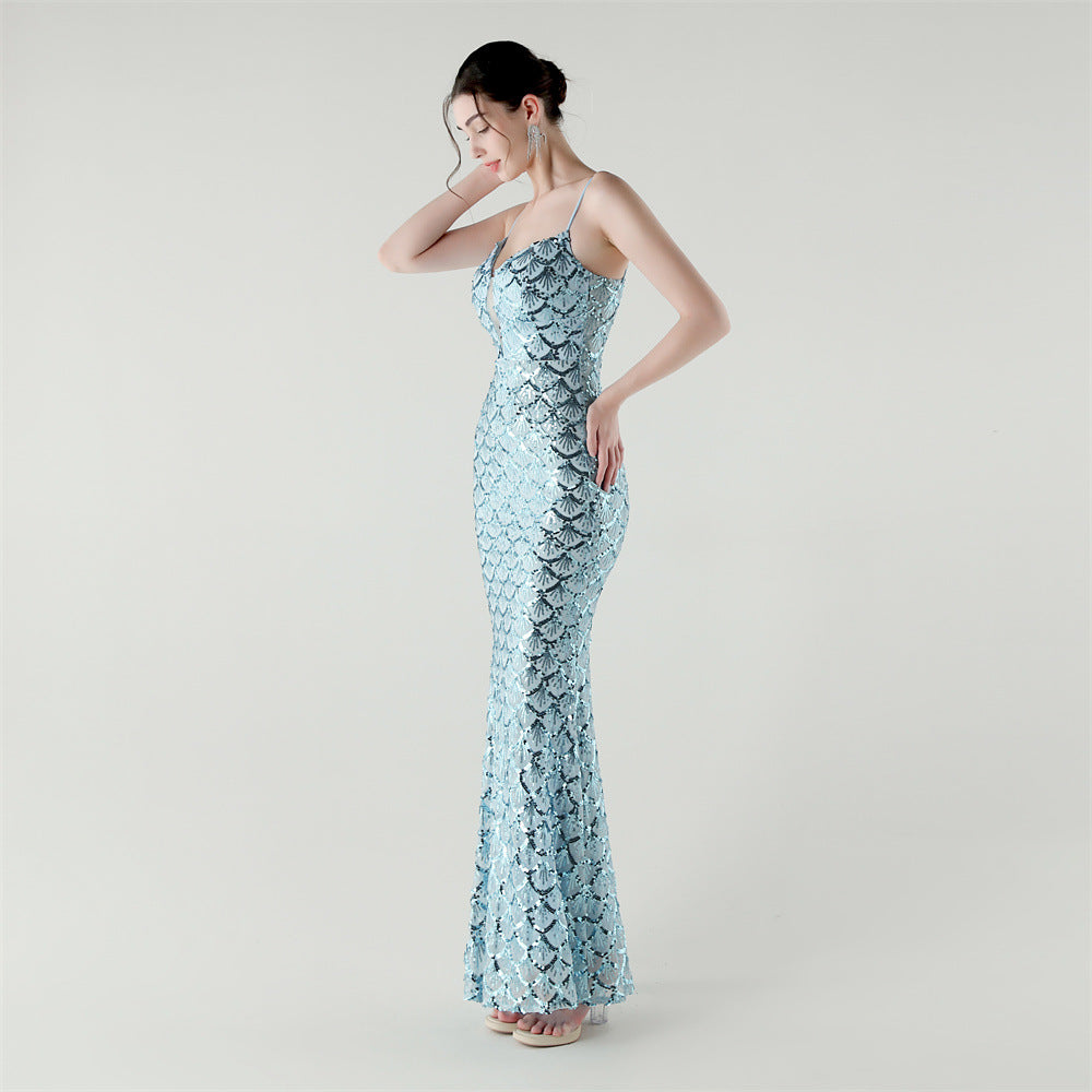 Siren Glint Sequin Gala Dress