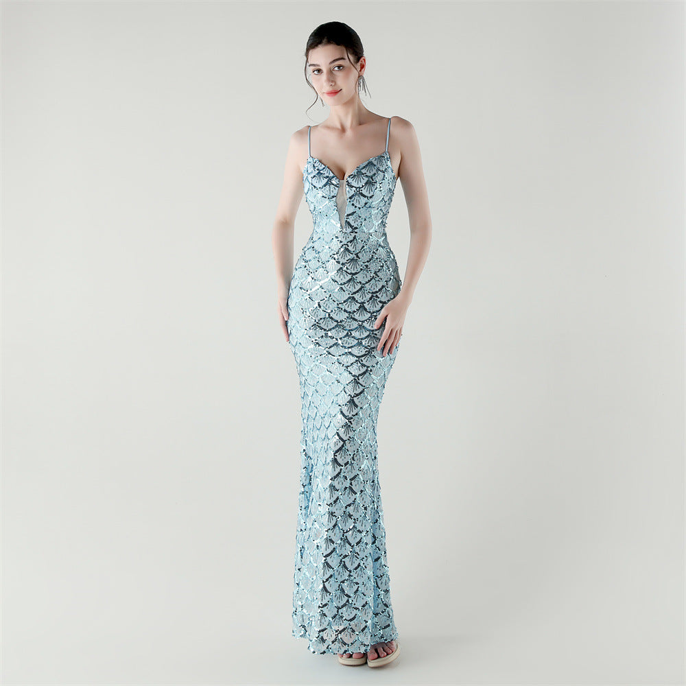 Siren Glint Sequin Gala Dress