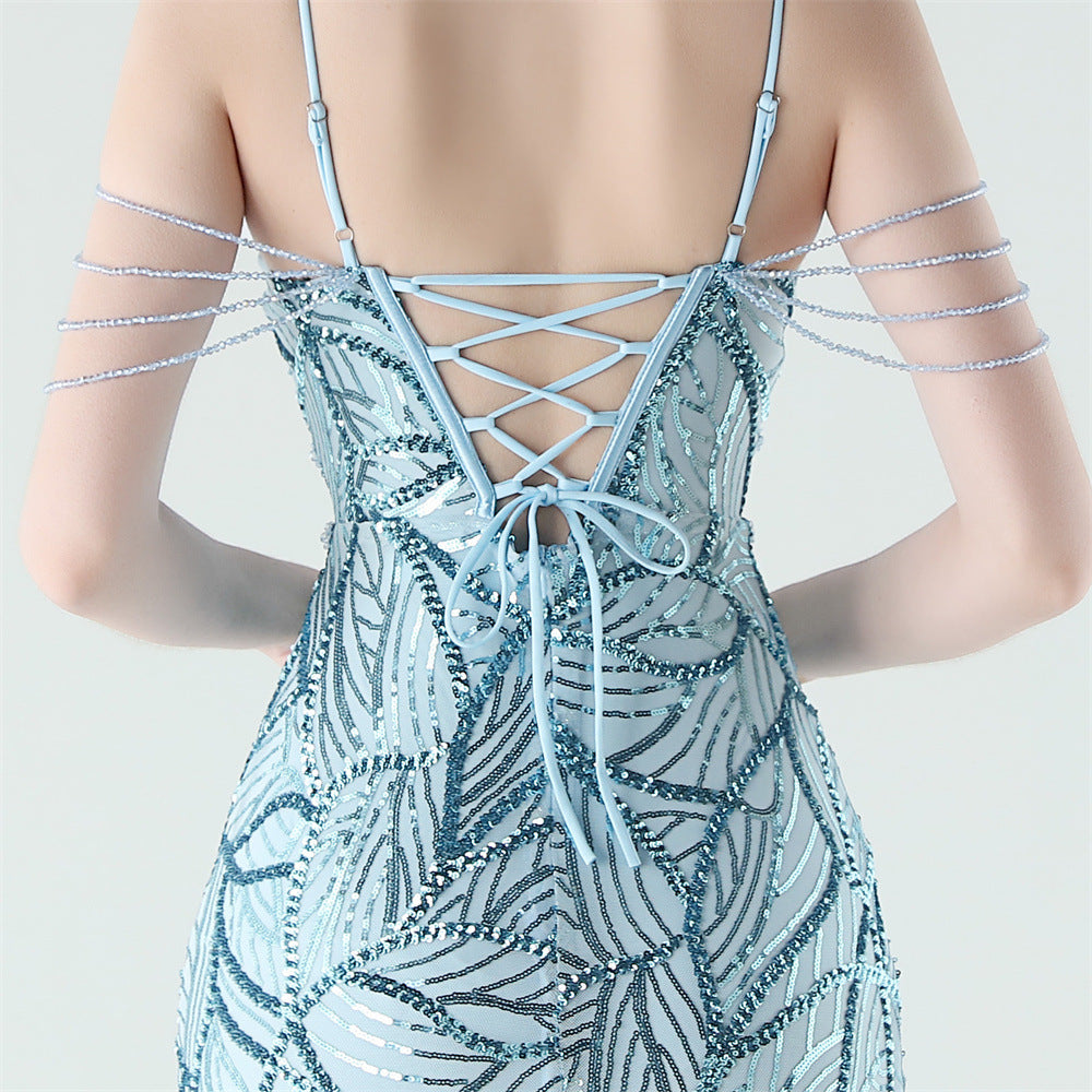 Mermaid Scales Sequin Gala Gown