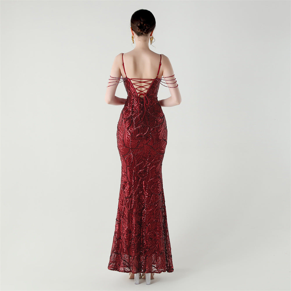 Mermaid Scales Sequin Gala Gown