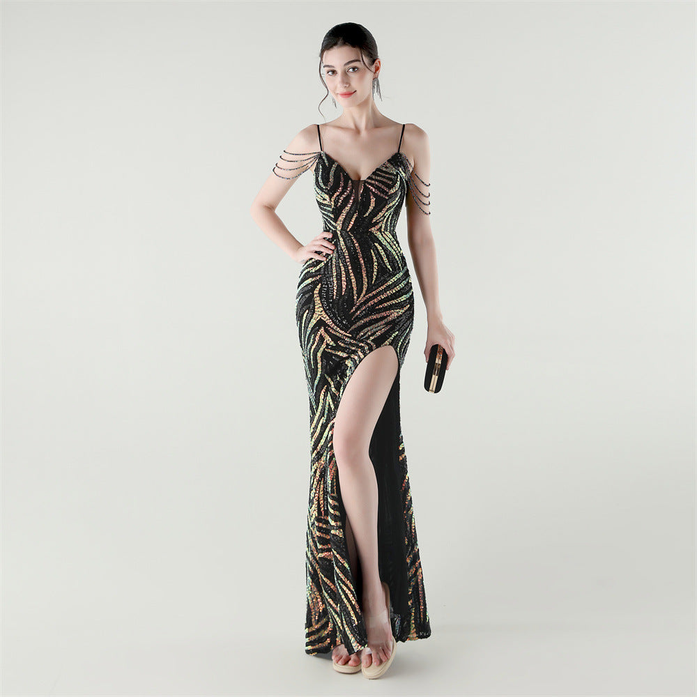 Sizzling Nightlife Enchantress Sequined Dress