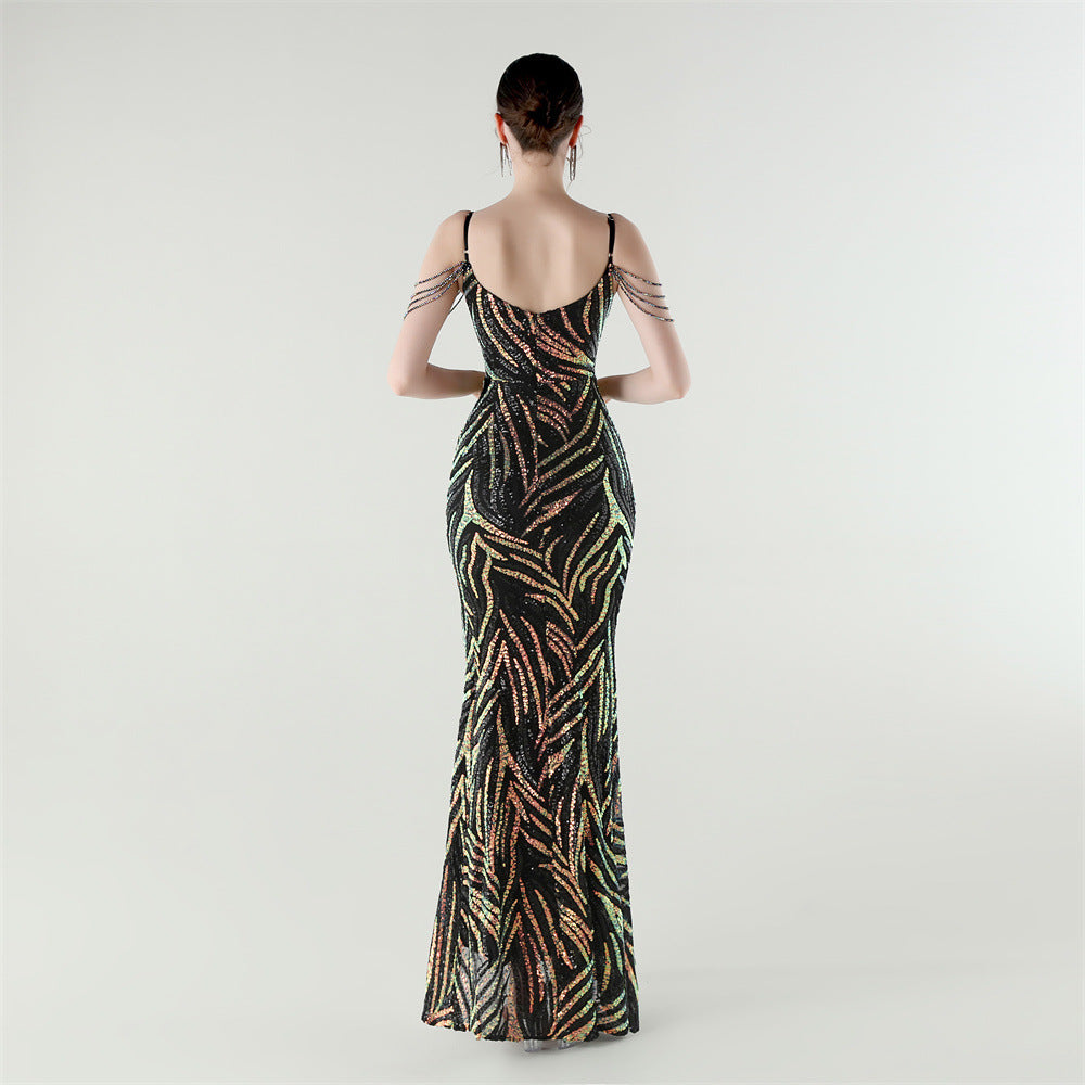 Sizzling Nightlife Enchantress Sequined Dress
