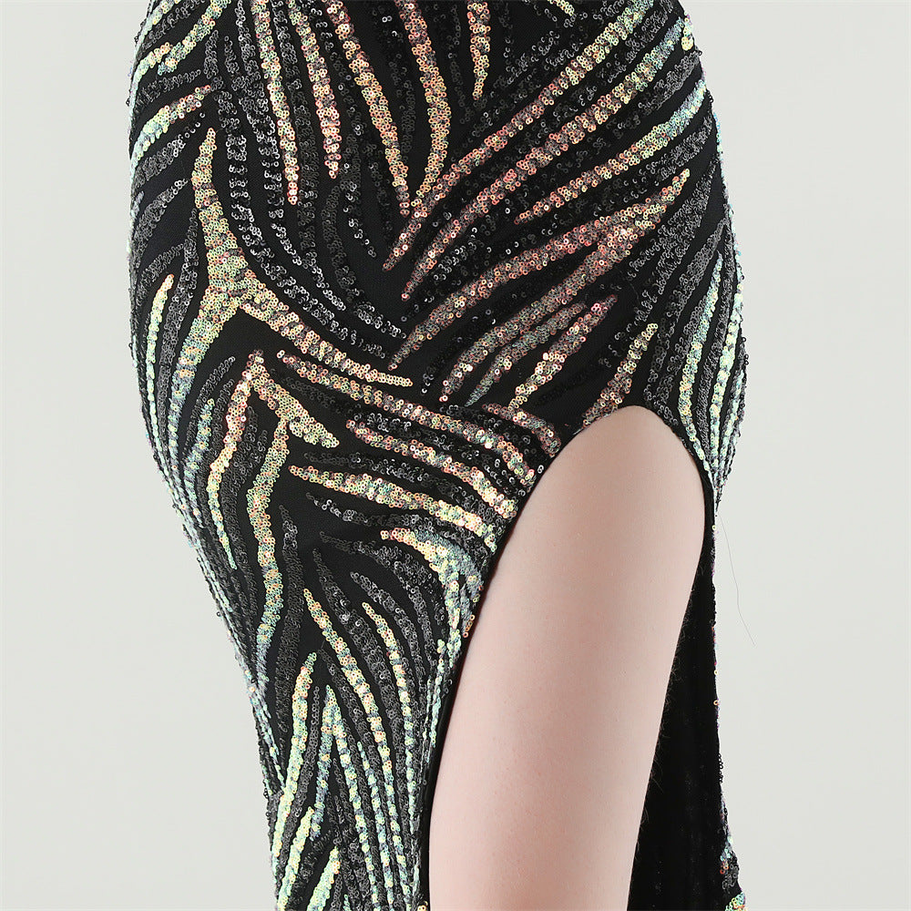 Sizzling Nightlife Enchantress Sequined Dress
