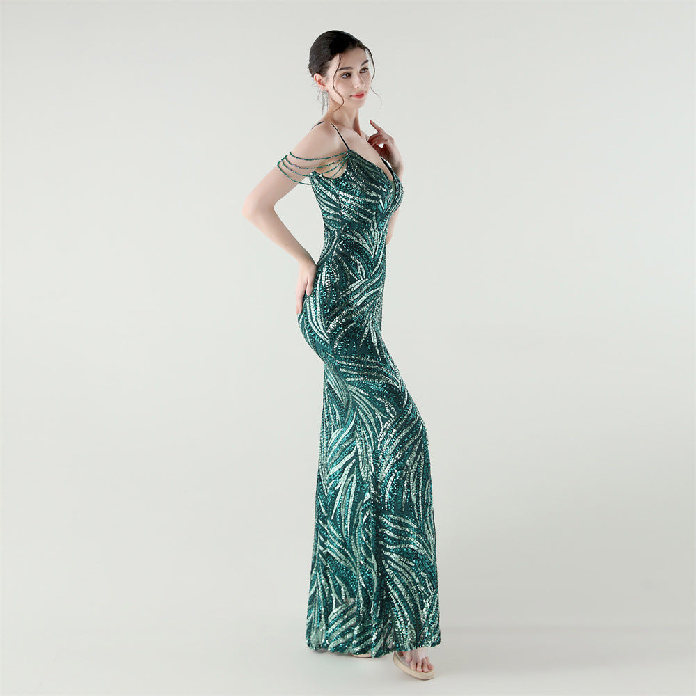 Sizzling Nightlife Enchantress Sequined Dress