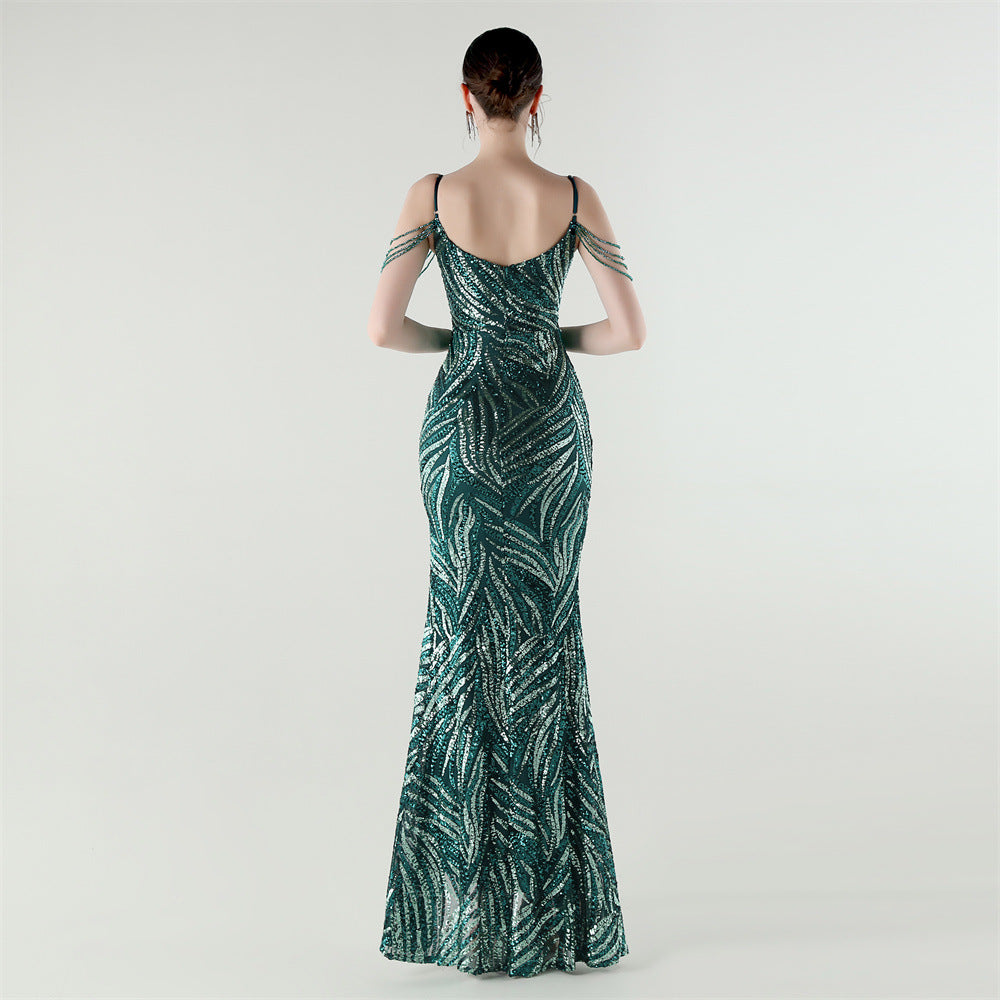 Sizzling Nightlife Enchantress Sequined Dress