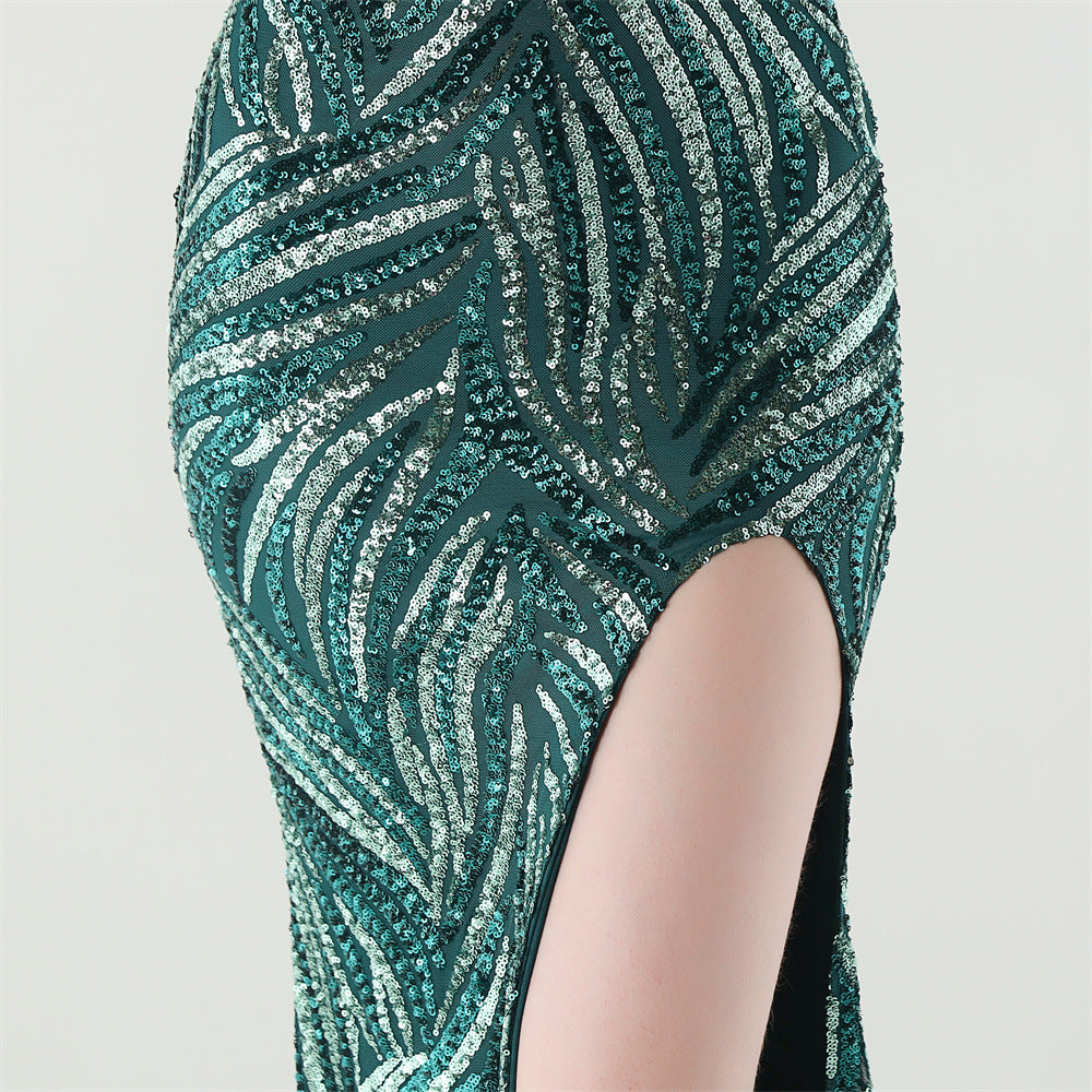 Sizzling Nightlife Enchantress Sequined Dress