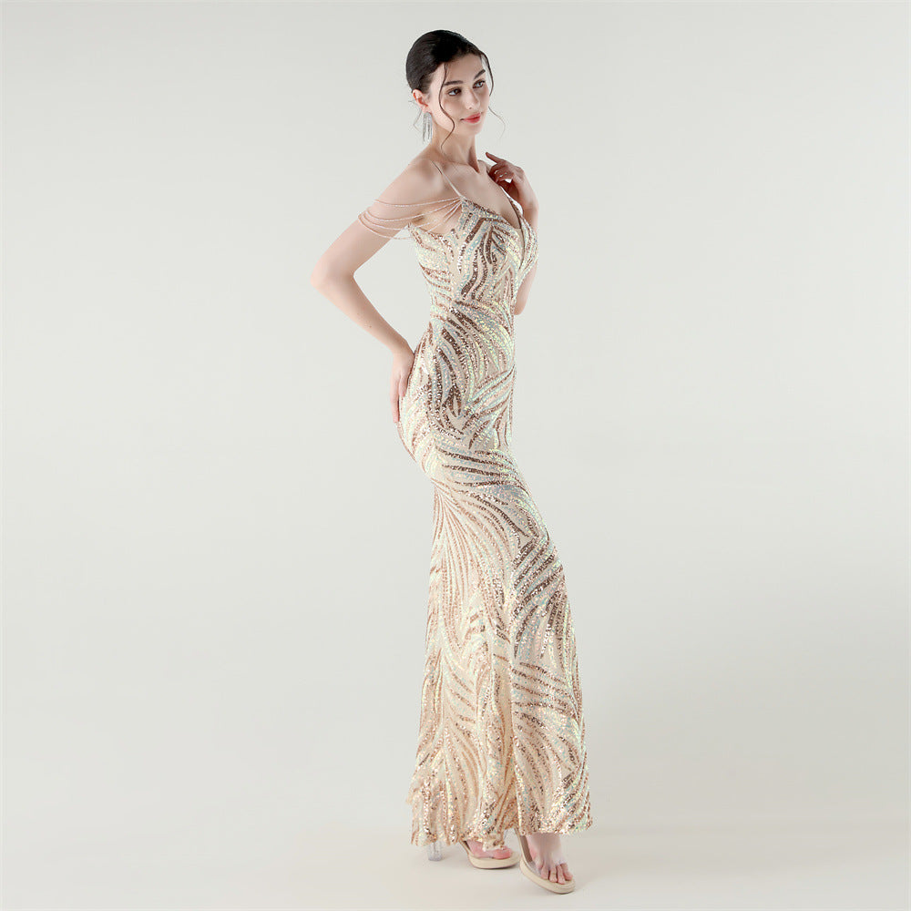 Sizzling Nightlife Enchantress Sequined Dress