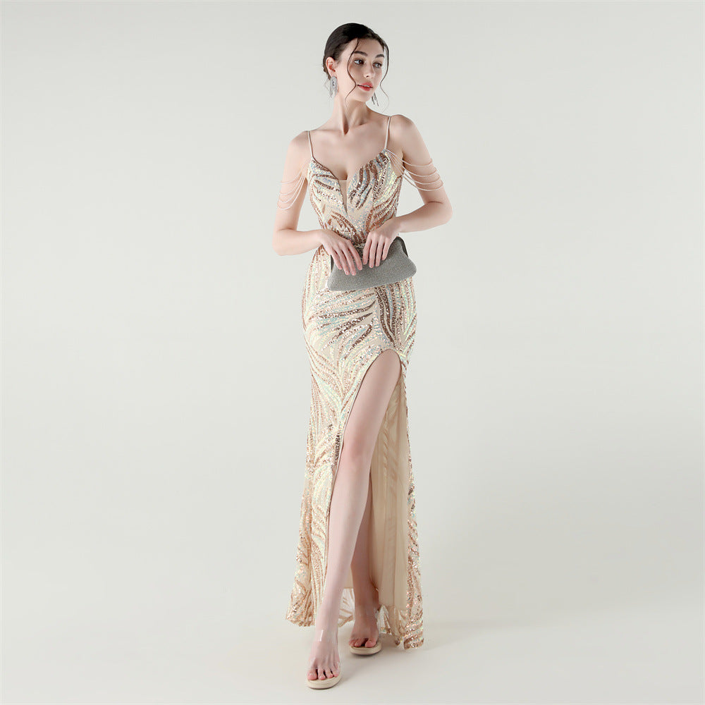 Sizzling Nightlife Enchantress Sequined Dress
