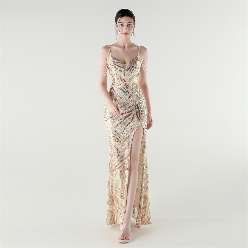 Sizzling Nightlife Enchantress Sequined Dress