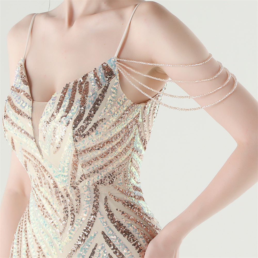 Sizzling Nightlife Enchantress Sequined Dress