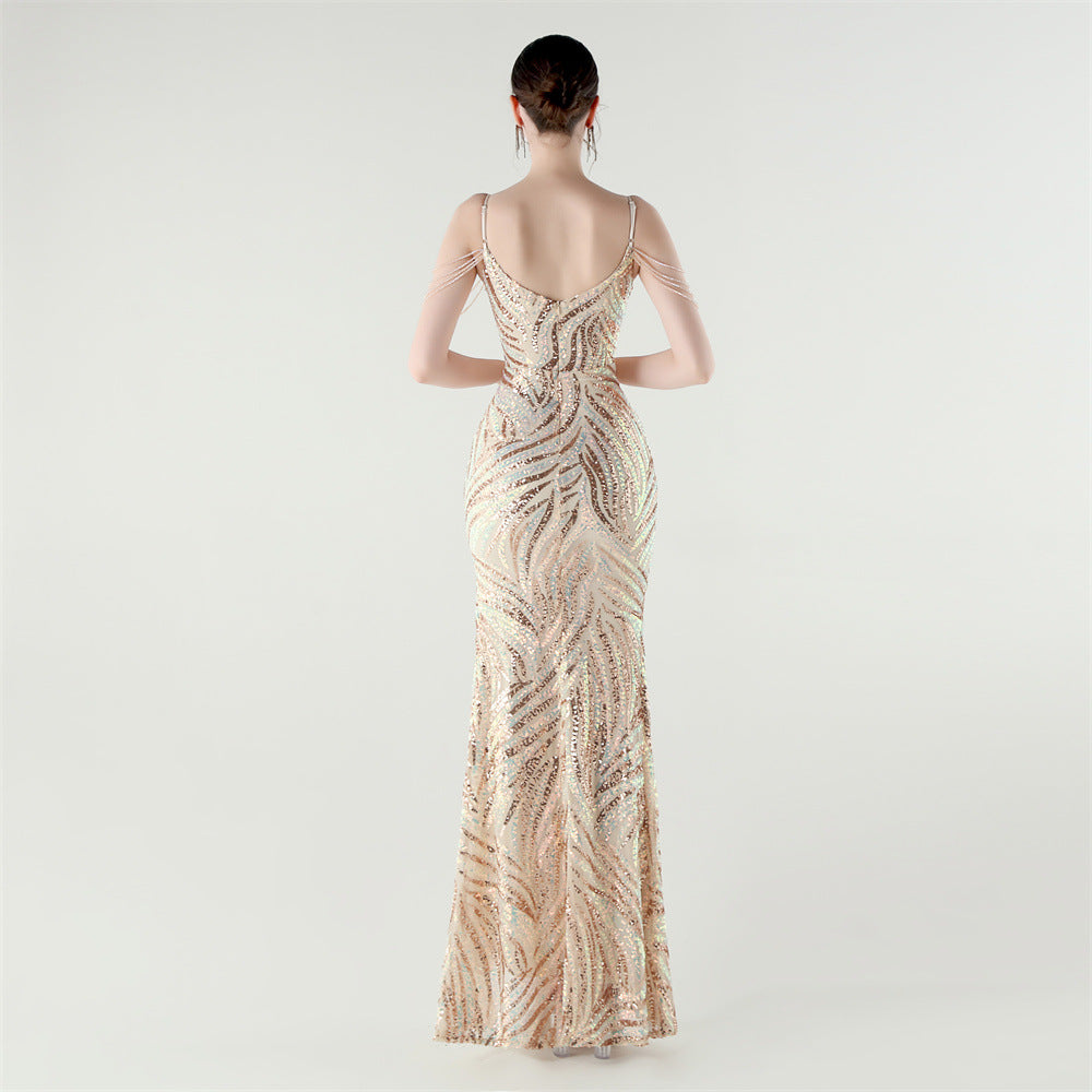 Sizzling Nightlife Enchantress Sequined Dress
